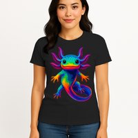 Axolotl Beautiful Colorful Kawaii Axolot Womens T-Shirt