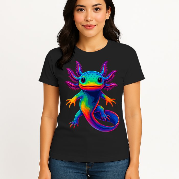Axolotl Beautiful Colorful Kawaii Axolot Womens T-Shirt