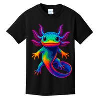 Axolotl Beautiful Colorful Kawaii Axolot Kids T-Shirt
