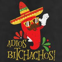 Adios Bitchachos Cinco De Mayo Mexican Chili Peppers 7 Panel Mesh Trucker Snapback Hat