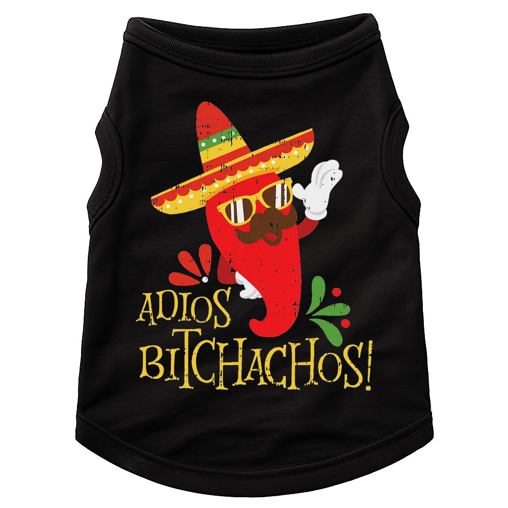 Adios Bitchachos Cinco De Mayo Mexican Chili Peppers Doggie Tank