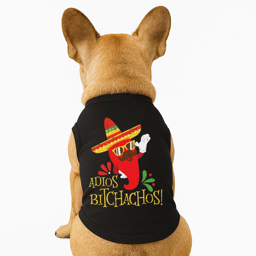 Adios Bitchachos Cinco De Mayo Mexican Chili Peppers Doggie Tank