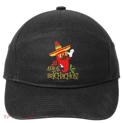 Adios Bitchachos Cinco De Mayo Mexican Chili Peppers 7-Panel Snapback Hat