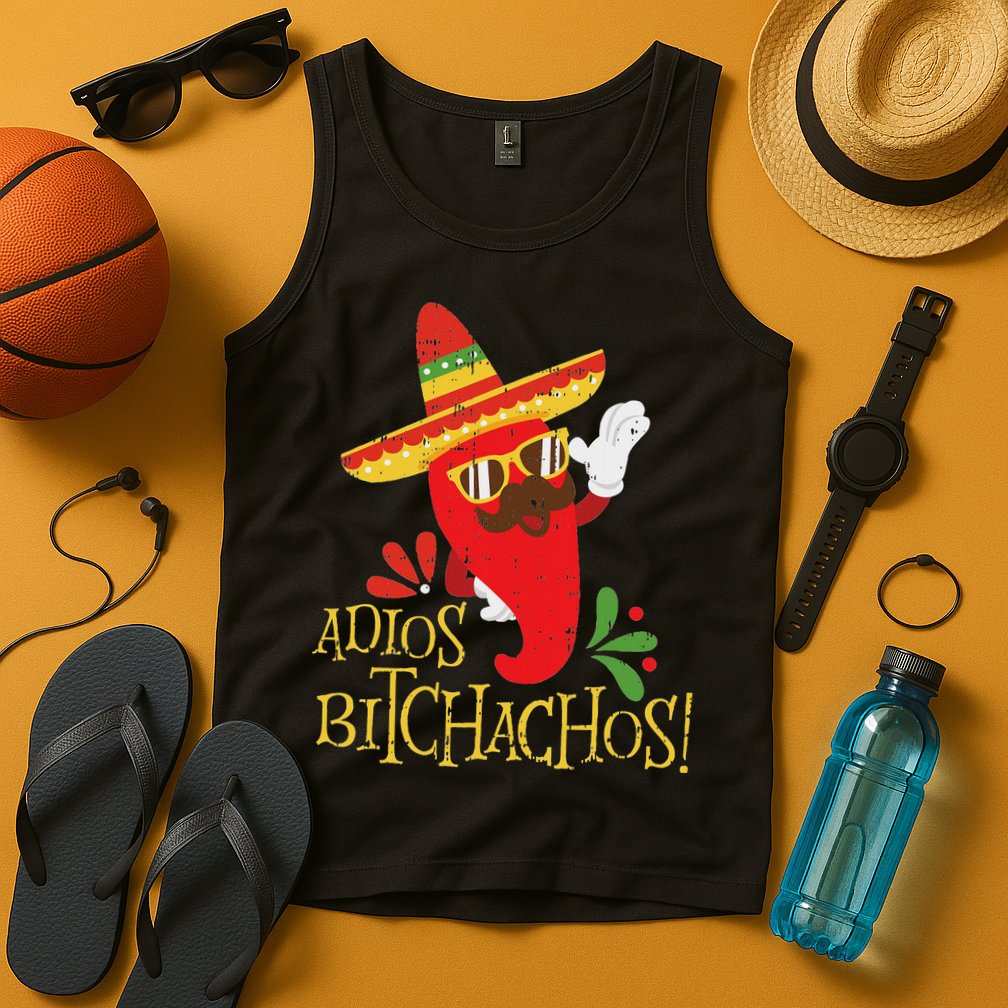 Adios Bitchachos Cinco De Mayo Mexican Chili Peppers Tank Top