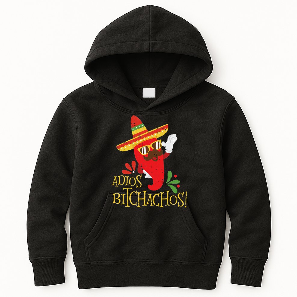 Adios Bitchachos Cinco De Mayo Mexican Chili Peppers Kids Hoodie