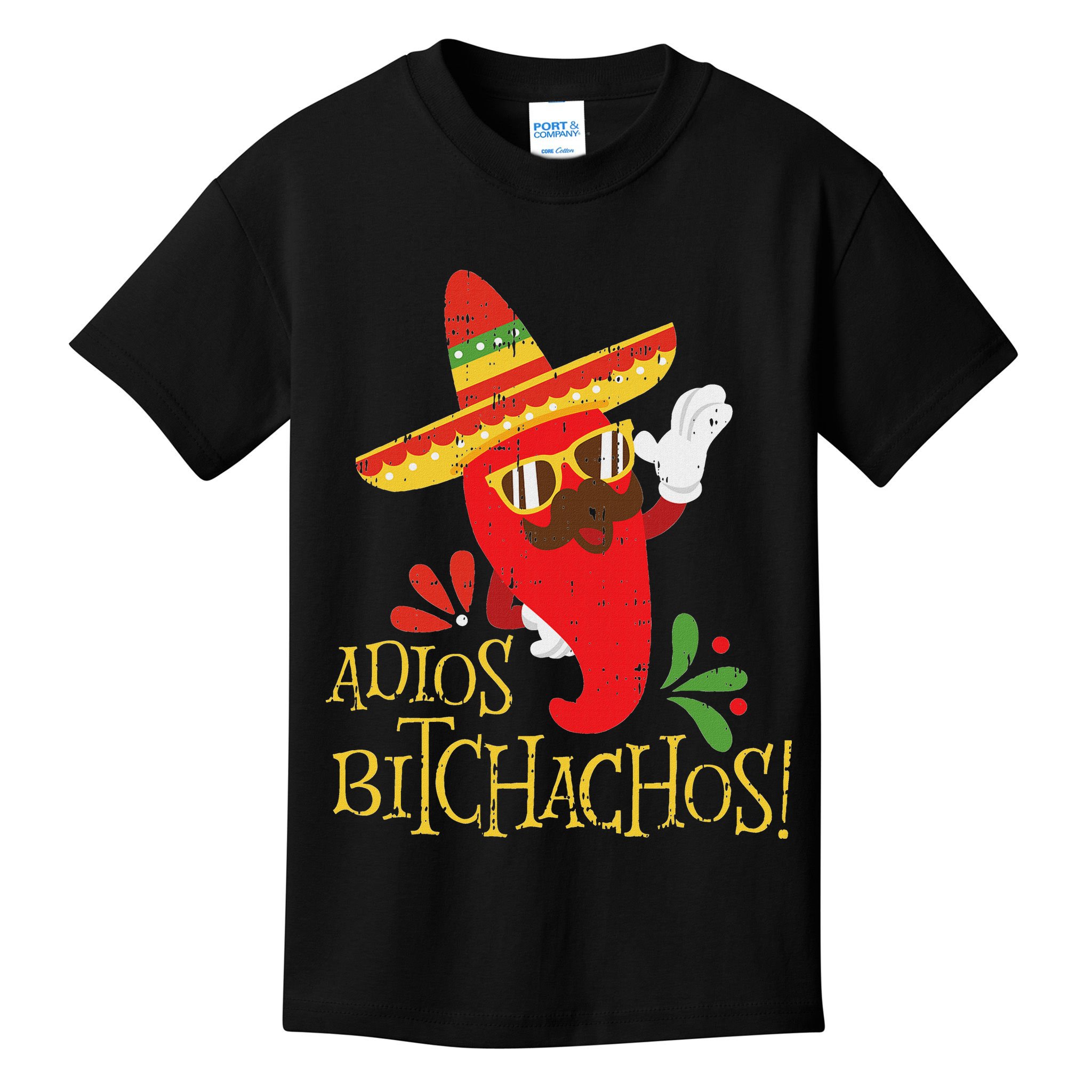 Adios Bitchachos Cinco De Mayo Mexican Chili Peppers Kids T-Shirt
