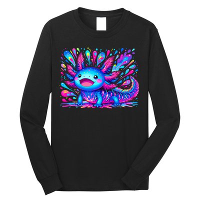 Axolotl Beautiful Colorful Art Axolotl Long Sleeve Shirt