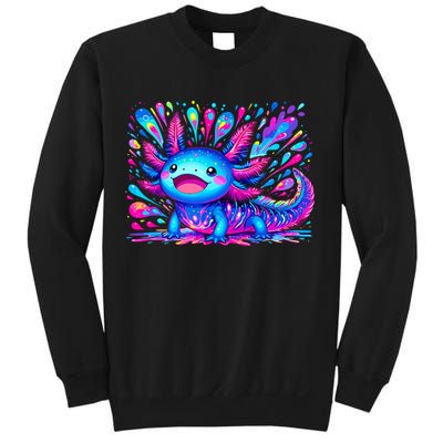 Axolotl Beautiful Colorful Art Axolotl Sweatshirt