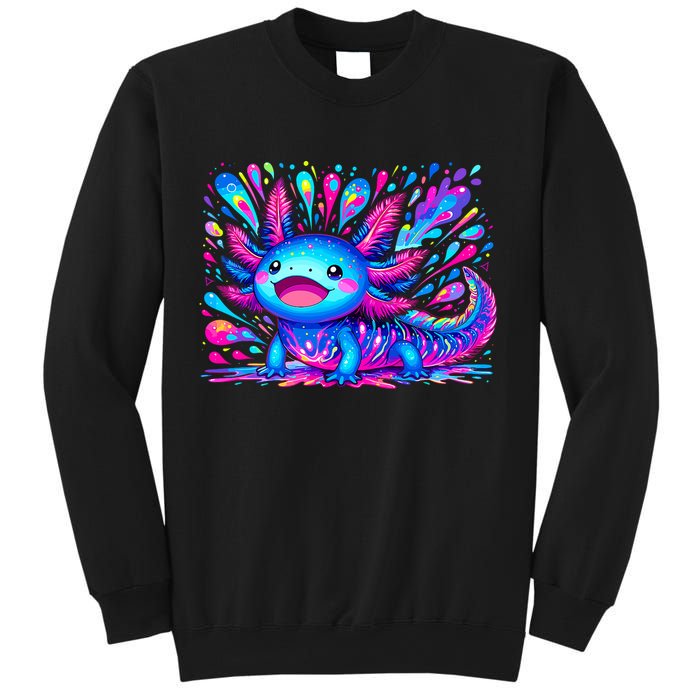 Axolotl Beautiful Colorful Art Axolotl Sweatshirt