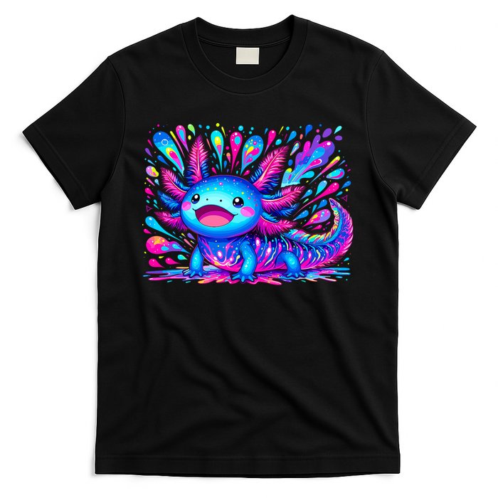 Axolotl Beautiful Colorful Art Axolotl T-Shirt