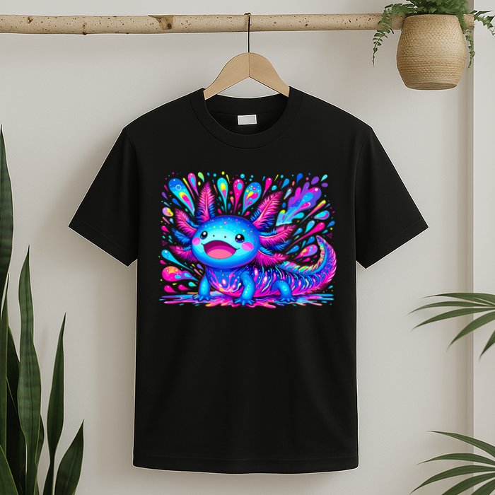 Axolotl Beautiful Colorful Art Axolotl T-Shirt