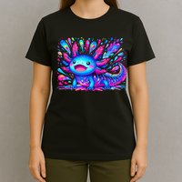 Axolotl Beautiful Colorful Art Axolotl T-Shirt