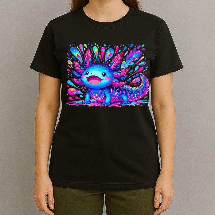 Axolotl Beautiful Colorful Art Axolotl T-Shirt