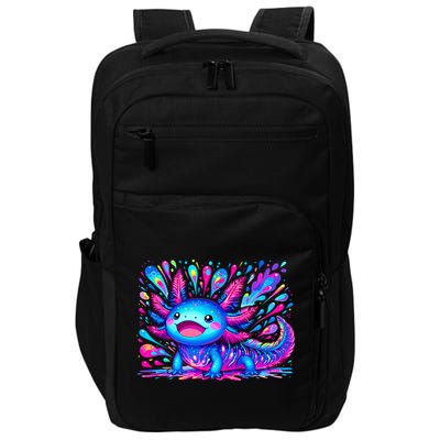Axolotl Beautiful Colorful Art Axolotl Impact Tech Backpack