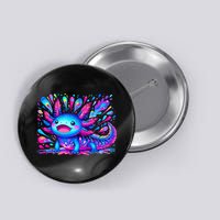 Axolotl Beautiful Colorful Art Axolotl Button