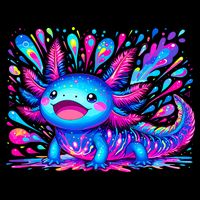 Axolotl Beautiful Colorful Art Axolotl Bucket Hat
