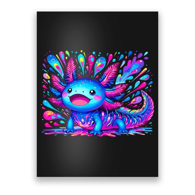 Axolotl Beautiful Colorful Art Axolotl Poster
