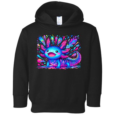 Axolotl Beautiful Colorful Art Axolotl Toddler Hoodie