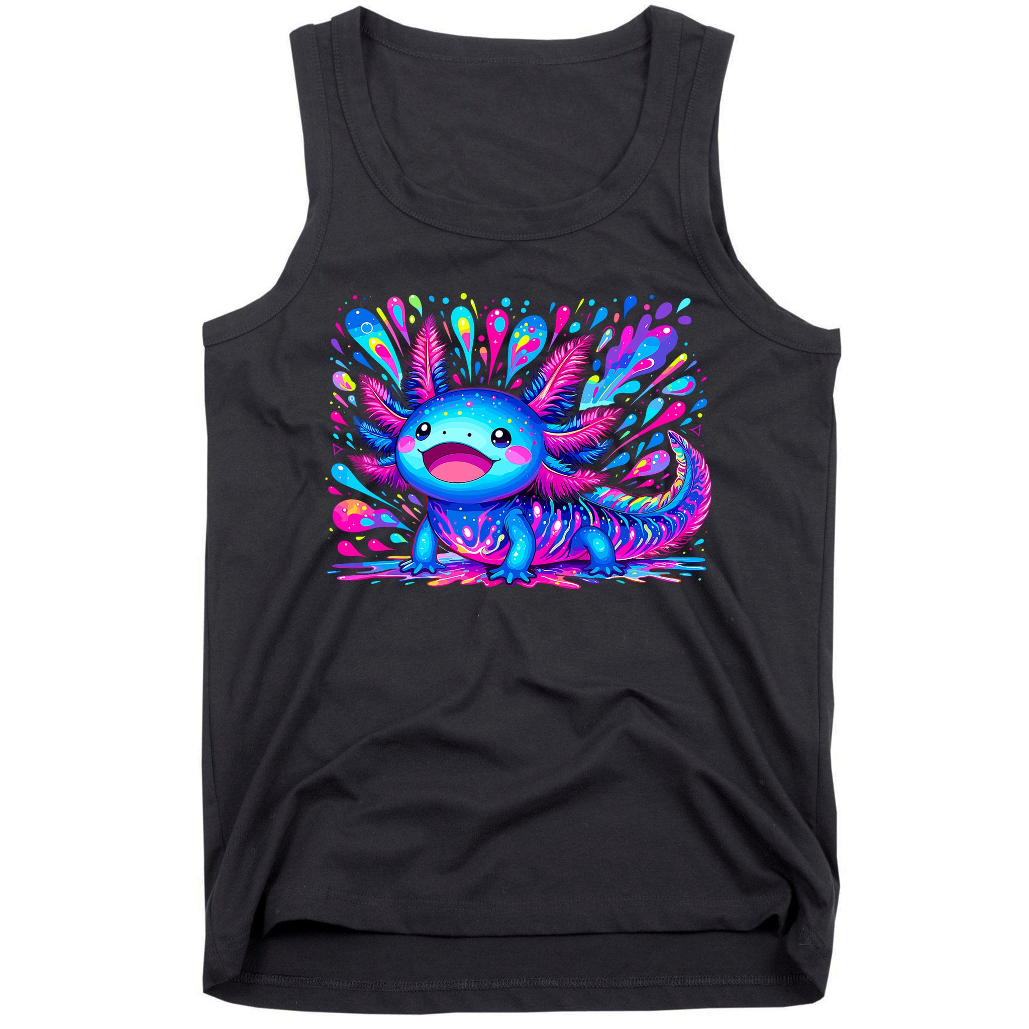 Axolotl Beautiful Colorful Art Axolotl Tank Top