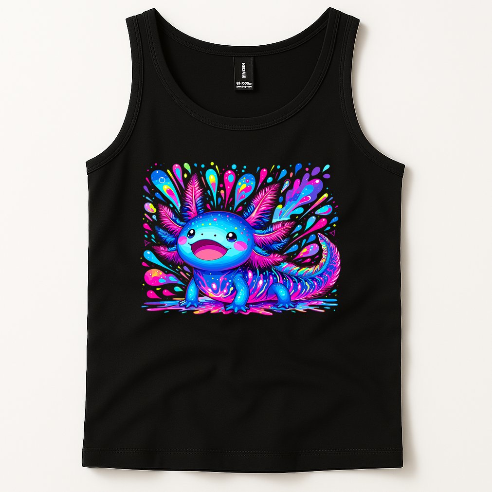 Axolotl Beautiful Colorful Art Axolotl Tank Top