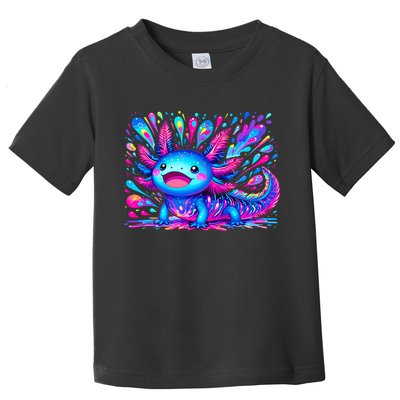 Axolotl Beautiful Colorful Art Axolotl Toddler T-Shirt