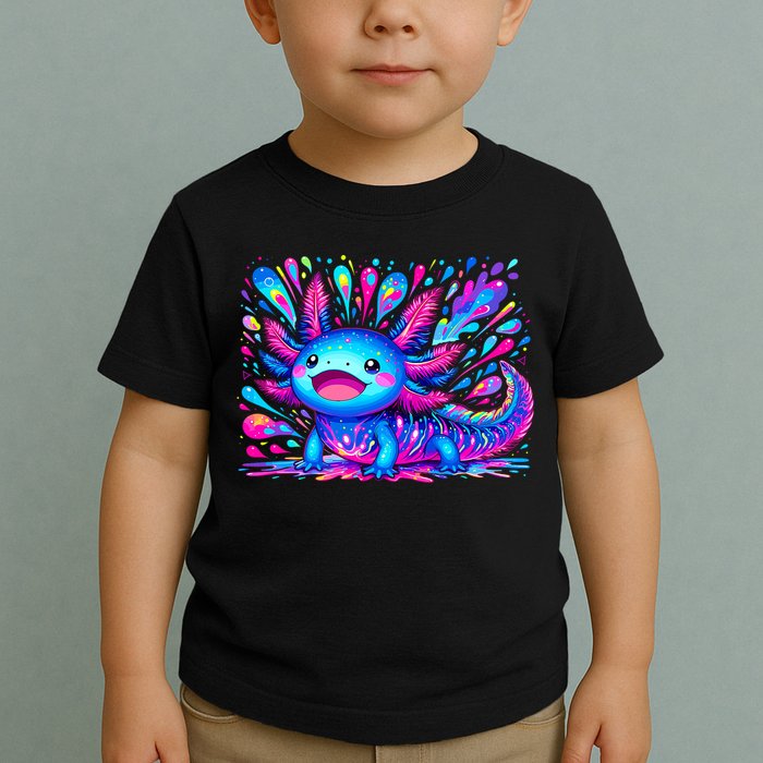 Axolotl Beautiful Colorful Art Axolotl Toddler T-Shirt