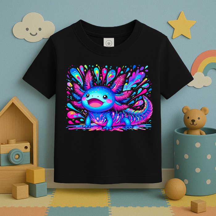 Axolotl Beautiful Colorful Art Axolotl Toddler T-Shirt