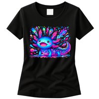 Axolotl Beautiful Colorful Art Axolotl Womens T-Shirt