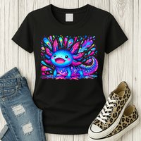 Axolotl Beautiful Colorful Art Axolotl Womens T-Shirt