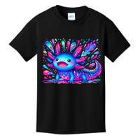 Axolotl Beautiful Colorful Art Axolotl Kids T-Shirt