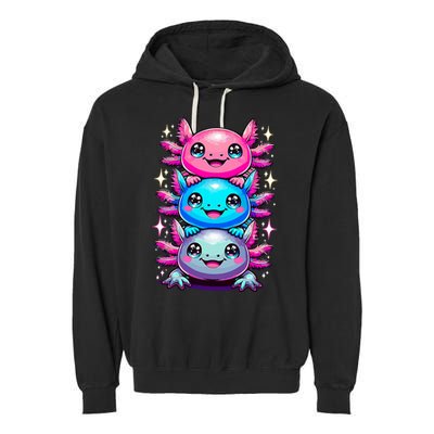 Axolotl Beautiful Colorful Art Axolotls Garment-Dyed Fleece Hoodie