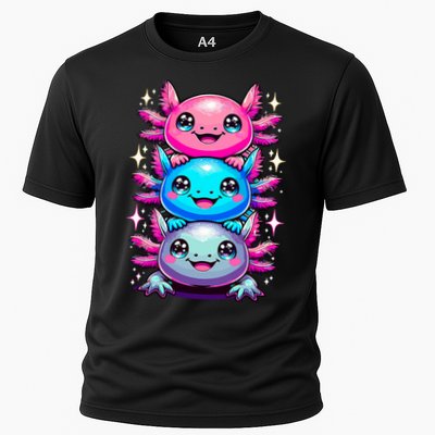 Axolotl Beautiful Colorful Art Axolotls Cooling Performance Crew T-Shirt