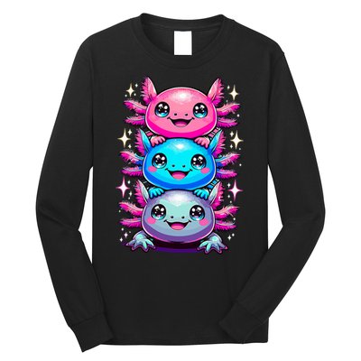 Axolotl Beautiful Colorful Art Axolotls Long Sleeve Shirt