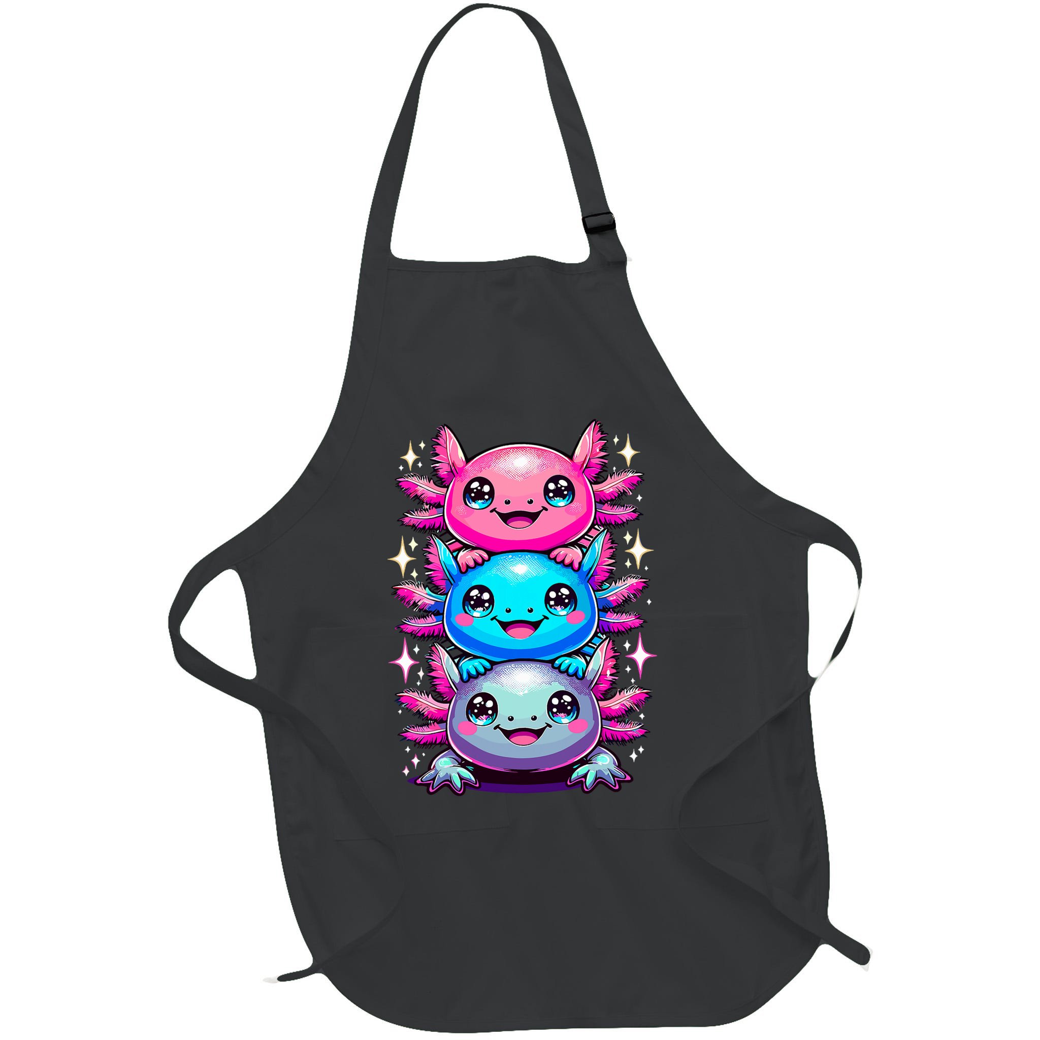 Axolotl Beautiful Colorful Art Axolotls Apron