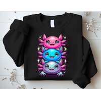 Axolotl Beautiful Colorful Art Axolotls Sweatshirt