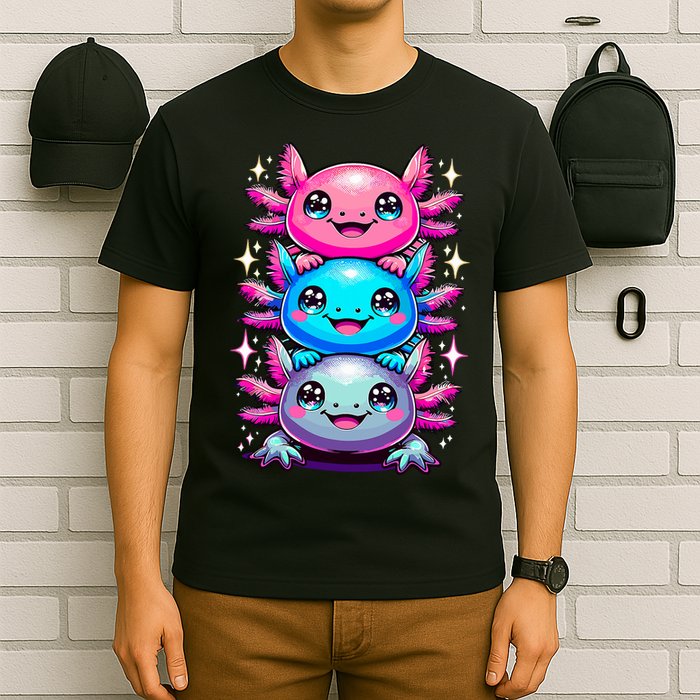 Axolotl Beautiful Colorful Art Axolotls T-Shirt