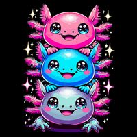 Axolotl Beautiful Colorful Art Axolotls T-Shirt