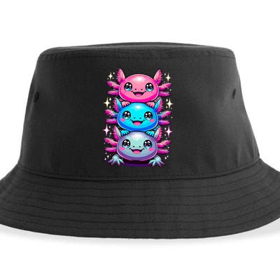 Axolotl Beautiful Colorful Art Axolotls Sustainable Bucket Hat