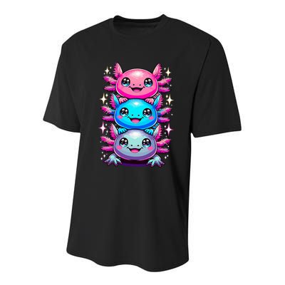 Axolotl Beautiful Colorful Art Axolotls Youth Performance Sprint T-Shirt