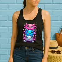 Axolotl Beautiful Colorful Art Axolotls Womens Tank Top
