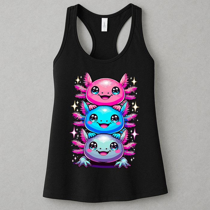 Axolotl Beautiful Colorful Art Axolotls Womens Tank Top