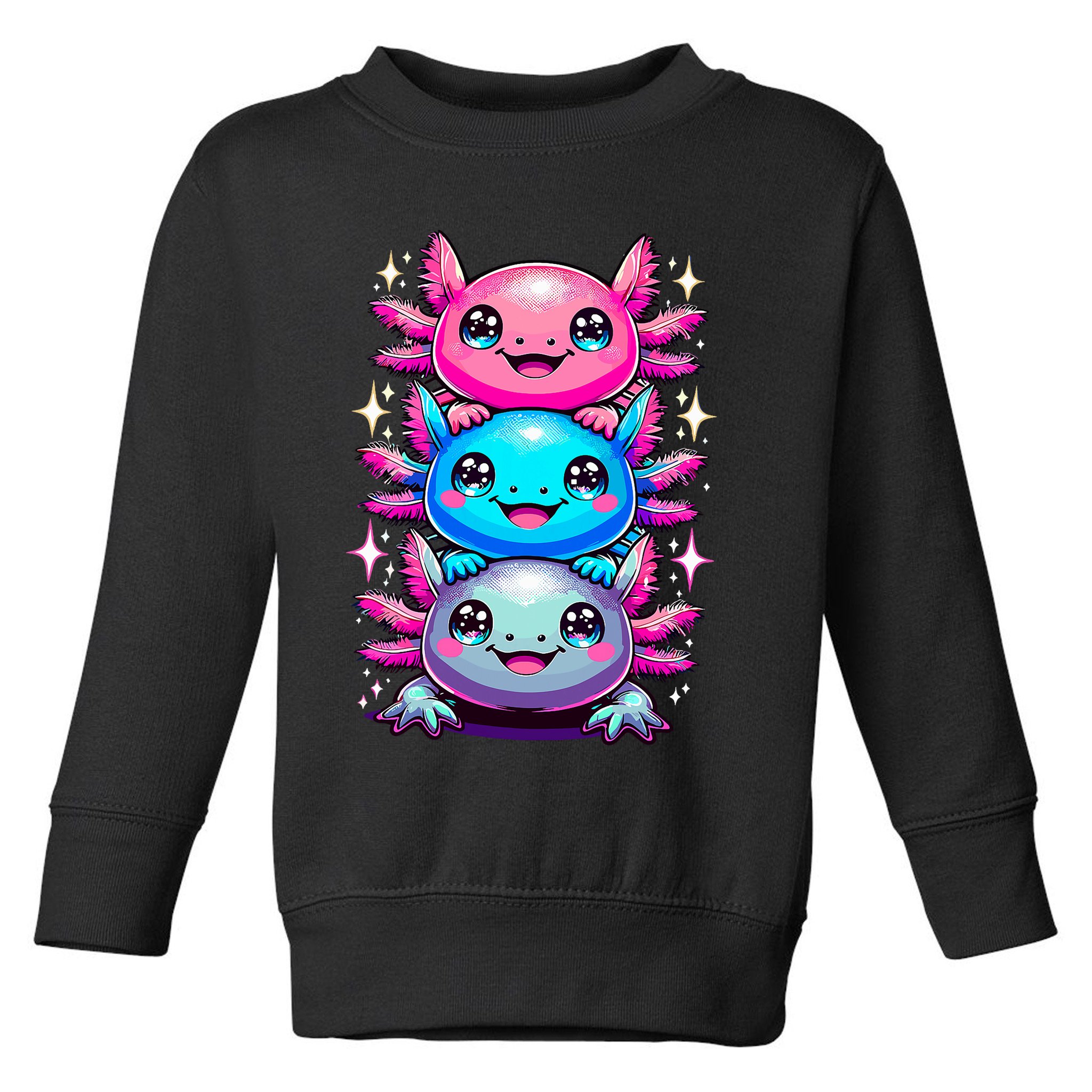 Axolotl Beautiful Colorful Art Axolotls Toddler Sweatshirt