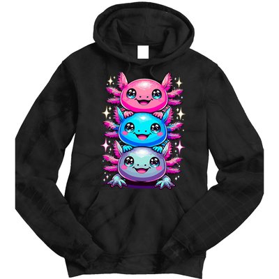 Axolotl Beautiful Colorful Art Axolotls Tie Dye Hoodie