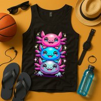 Axolotl Beautiful Colorful Art Axolotls Tank Top