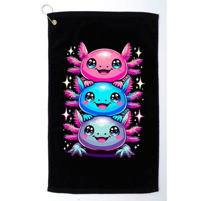 Axolotl Beautiful Colorful Art Axolotls Golf Towel