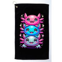 Axolotl Beautiful Colorful Art Axolotls Golf Towel