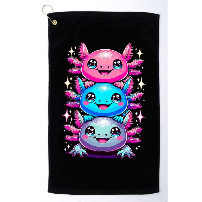 Axolotl Beautiful Colorful Art Axolotls Golf Towel