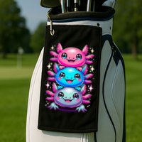 Axolotl Beautiful Colorful Art Axolotls Golf Towel