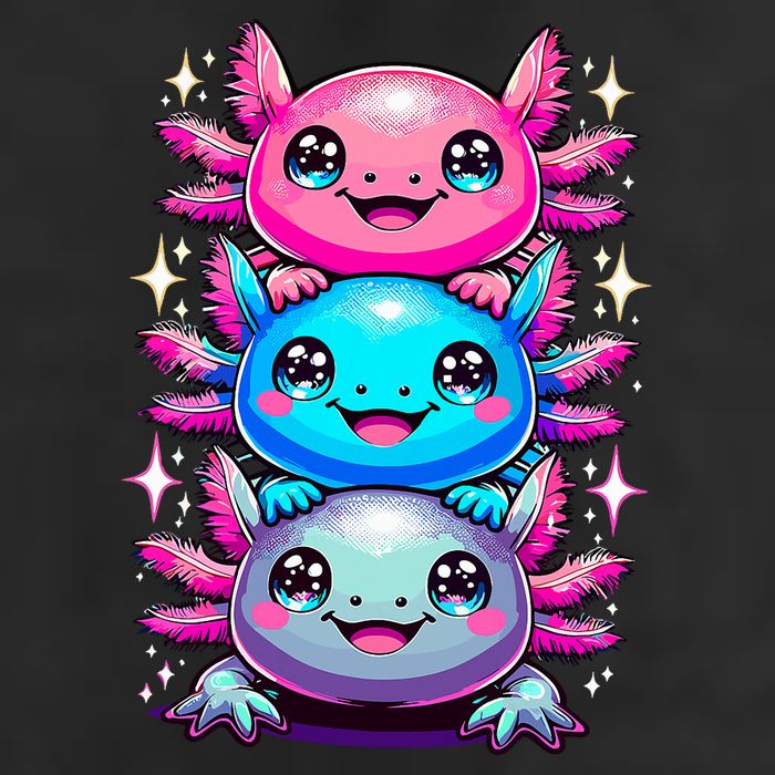 Axolotl Beautiful Colorful Art Axolotls Golf Towel