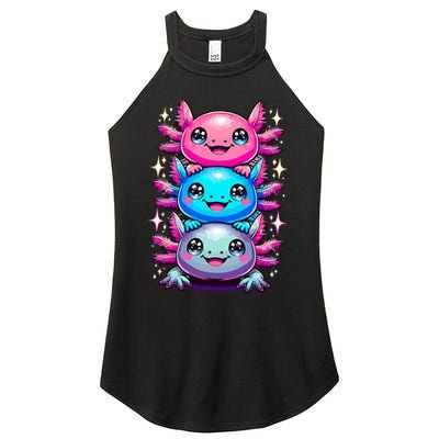 Axolotl Beautiful Colorful Art Axolotls Women's Perfect Tri Rocker Tank